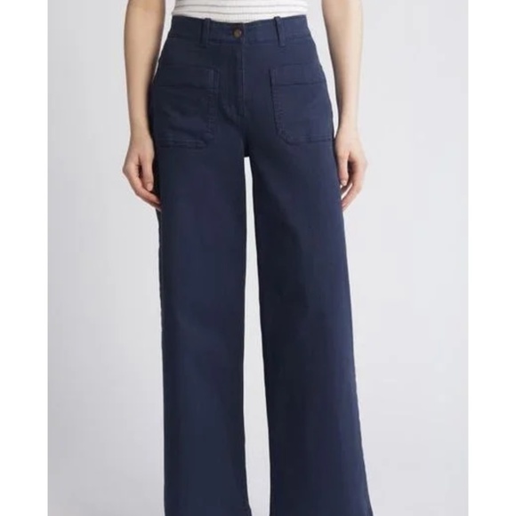 Caslon High Waist Patch Pocket Wide Leg Pant - Picture 1 of 4
